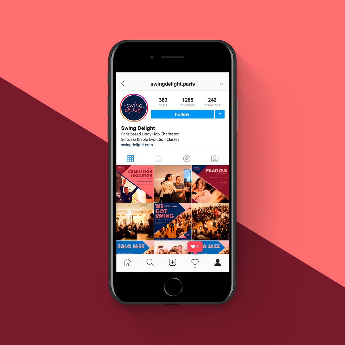 profil instagram swing delight